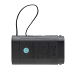 Removable portable power bank, ideal for battery recycling, 10,000 mAh black colour
