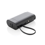 Removable portable power bank, ideal for battery recycling, 10,000 mAh black colour