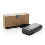 Removable portable power bank, ideal for battery recycling, 10,000 mAh black colour