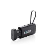 Removable portable power bank, ideal for battery recycling, 10,000 mAh black colour