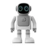 Dancing robot with mobile connection and built-in speaker white colour