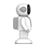 Dancing robot with mobile connection and built-in speaker white colour