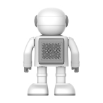 Dancing robot with mobile connection and built-in speaker white colour