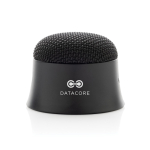 Magnetic speaker in recycled plastic that doubles as phone stand black colour
