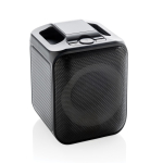 Recycled plastic karaoke set with two microphones and 5 W speaker black colour