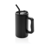 Elegant thermal mug in recycled stainless steel, 800 ml black colour