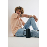 Elegant thermal mug in recycled stainless steel, 800 ml black colour second model view