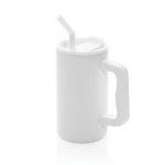 Elegant thermal mug in recycled stainless steel, 800 ml white colour