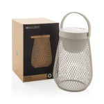 Recycled plastic desk lamp with 3 brightness modes, IPX4 grey colour