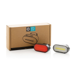 Set of two recycled plastic bike lights with 5 light modes black colour