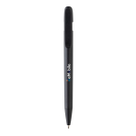Recycled plastic pen with 1 km writing capacity, blue ink black colour