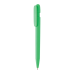 Recycled plastic pen with 1 km writing capacity, blue ink green colour