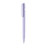 Recycled plastic pen with 1 km writing capacity, blue ink violet colour
