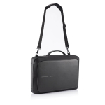 Anti-theft RPET backpack convertible into laptop briefcase, 16”