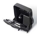 Anti-theft RPET backpack convertible into laptop briefcase, 16”