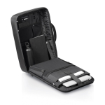 Anti-theft RPET backpack convertible into laptop briefcase, 16”