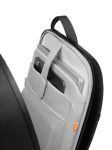 Waterproof anti-theft RPET backpack with RFID protection, 16” black colour