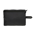 Foldable RPET sports bag with storage pouch black colour