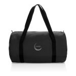 Foldable RPET sports bag with storage pouch black colour