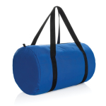 Foldable RPET sports bag with storage pouch royal blue colour