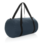 Foldable RPET sports bag with storage pouch navy-blue colour