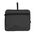 Lightweight foldable RPET backpack with front pocket black colour