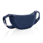 Adjustable crossbody bag in recycled polyester with large compartment navy-blue colour