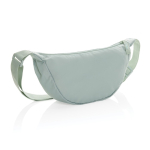 Adjustable crossbody bag in recycled polyester with large compartment olive green colour