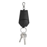 Pen and keyring gift set in synthetic leather and aluminium, blue ink black colour