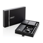 Key organiser set with keyring and blue ink pen black colour