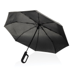 Windproof RPET umbrella with clip handle, Ø97 cm black colour
