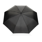 Windproof RPET umbrella with clip handle, Ø97 cm black colour