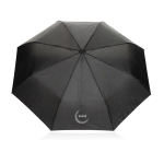 Windproof RPET umbrella with clip handle, Ø97 cm black colour