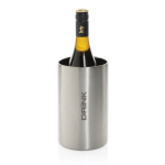Recycled stainless steel wine cooler bucket silver colour