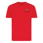 Unisex regular-fit T-shirt in 100% cotton, 180 g/m² red colour view with logo