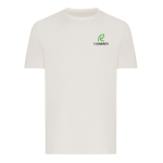 Unisex regular-fit T-shirt in 100% cotton, 180 g/m² off white colour view with logo