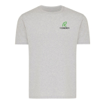 Unisex regular-fit T-shirt in 100% cotton, 180 g/m² light grey colour view with logo