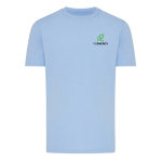 Unisex regular-fit T-shirt in 100% cotton, 180 g/m² bondi blue colour view with logo