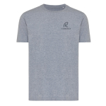Unisex regular-fit T-shirt in 100% cotton, 180 g/m² heather light grey colour view with logo