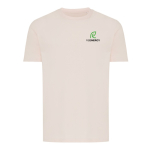 Unisex regular-fit T-shirt in 100% cotton, 180 g/m² pastel pink colour view with logo
