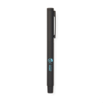Elegant pen in recycled stainless steel with blue ink black colour