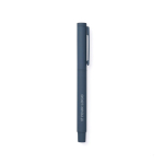 Elegant pen in recycled stainless steel with blue ink navy-blue colour