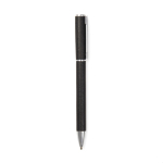 Recycled aluminium twist pen, blue ink black colour