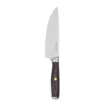 Recycled stainless steel and wood knife with 21 cm blade silver colour