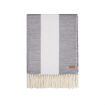 Soft and cosy Polylana® blanket with classic stripe pattern grey colour
