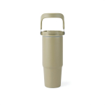 Recycled stainless steel thermal bottle with handle, 880 ml green colour