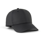 6-panel RPET cap with adjustable buckle closure, 85 g/m² black colour