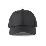 6-panel RPET cap with adjustable buckle closure, 85 g/m² black colour