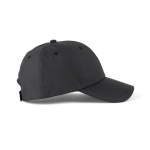 6-panel RPET cap with adjustable buckle closure, 85 g/m² black colour