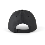 6-panel RPET cap with adjustable buckle closure, 85 g/m² black colour